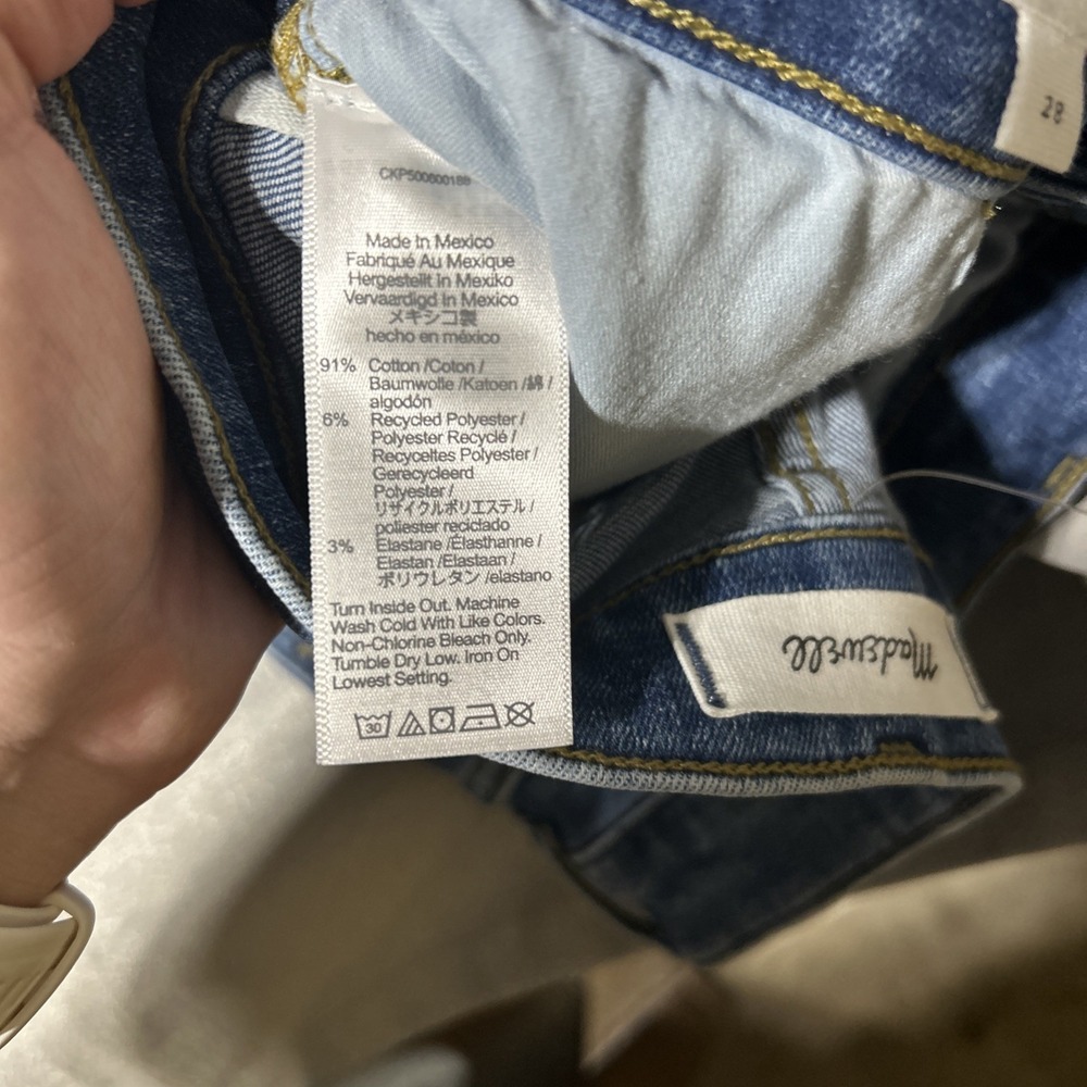 Madewell The Wide-Leg Jean High Rise Fitted through Hip size W 28 magic pockets - Picture 12 of 12